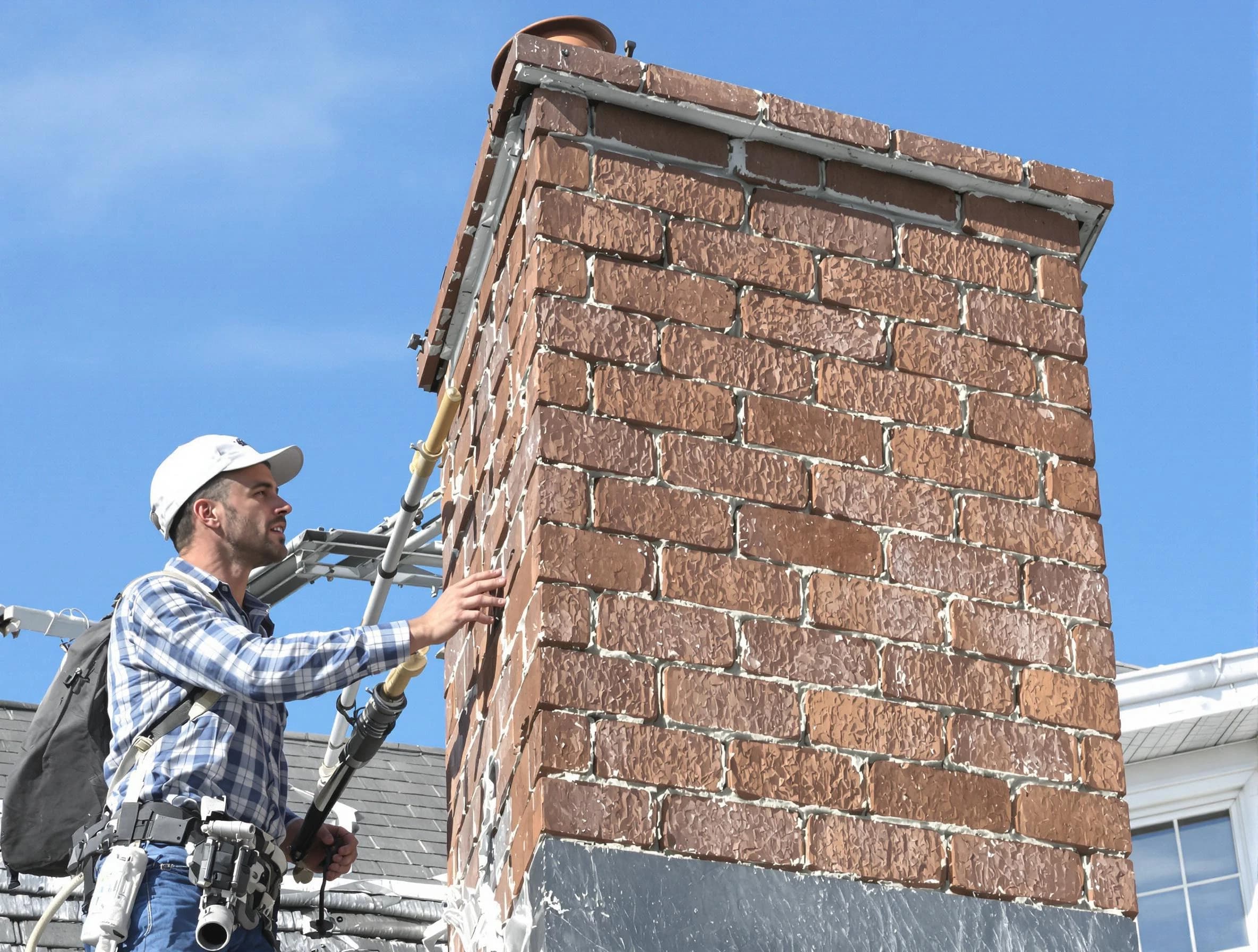Brickwork for a chimney rebuild by Hillside Chimney Sweep in Hillside, NJ