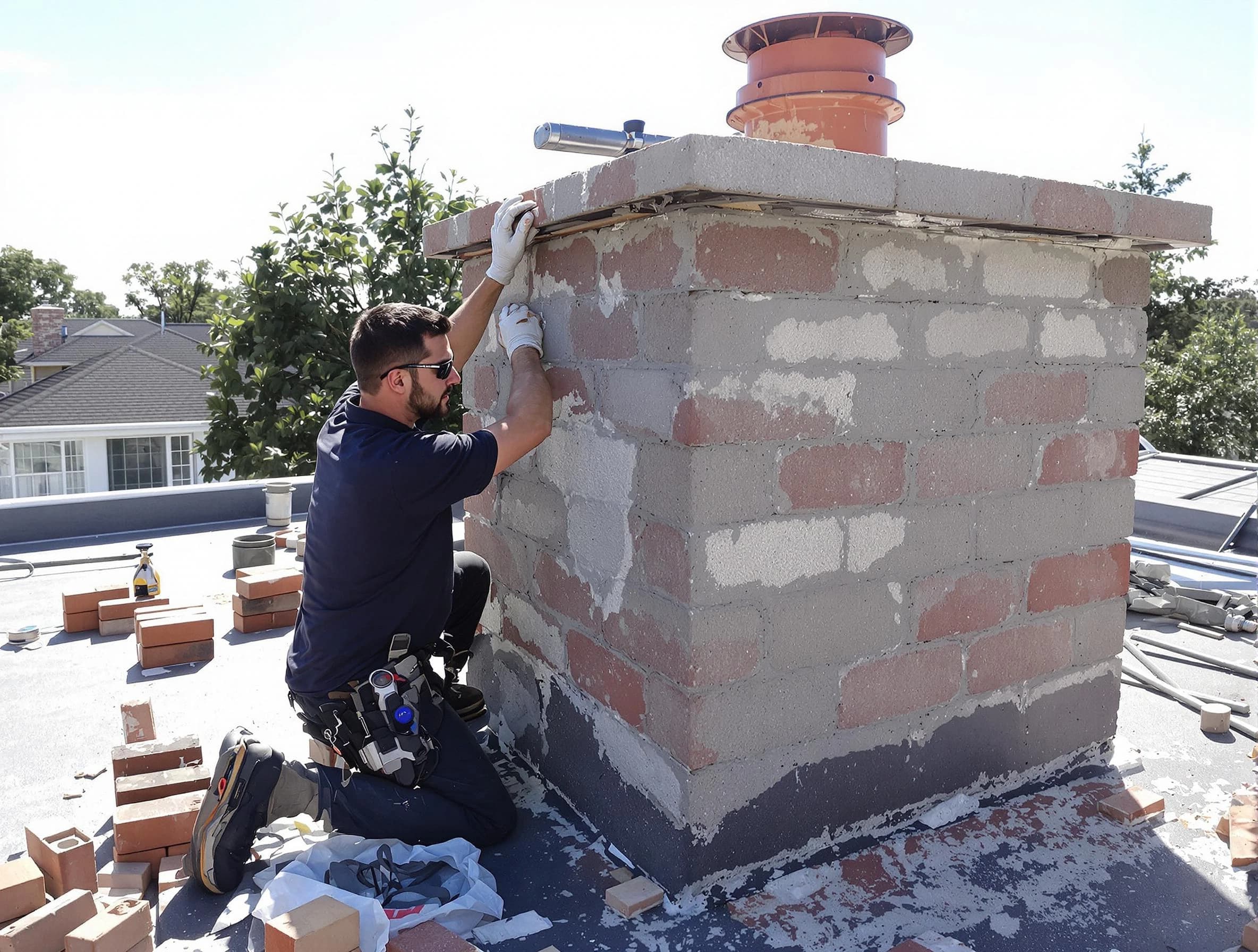 Advanced chimney repair process by Hillside Chimney Sweep in Hillside, NJ