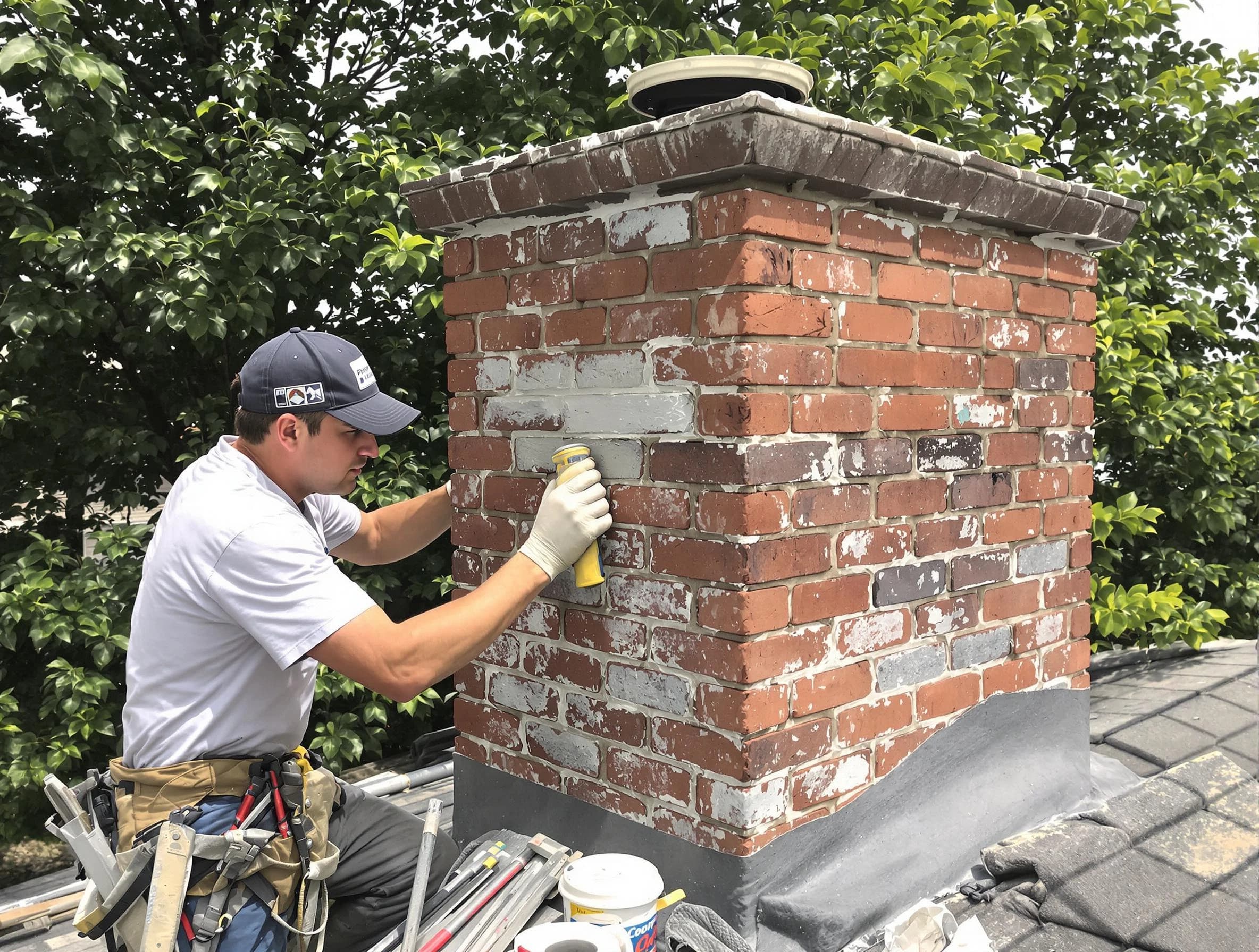 Hillside Chimney Sweep restoring an aging chimney in Hillside, NJ