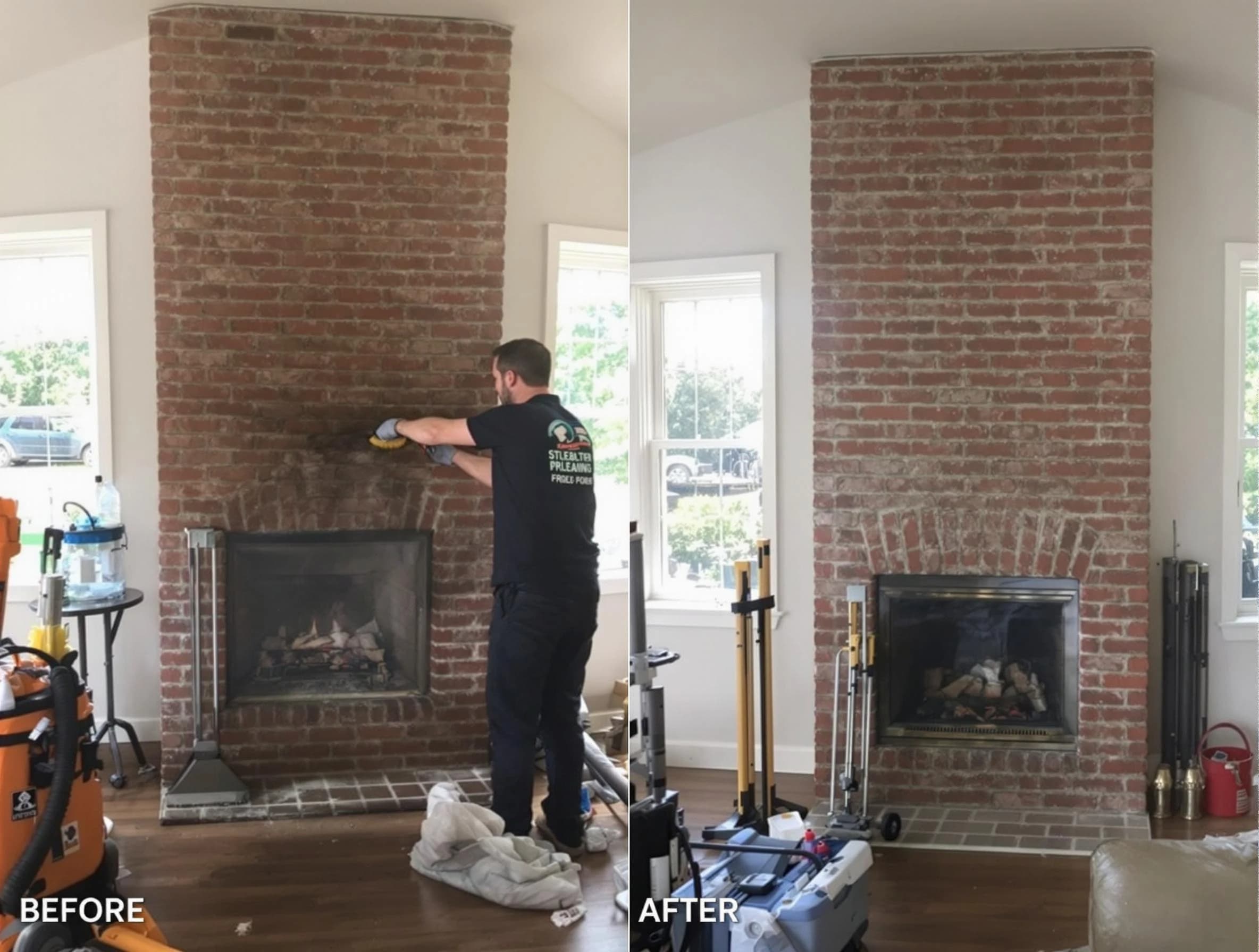 Finished chimney sweeping service by Hillside Chimney Sweep in Hillside, NJ
