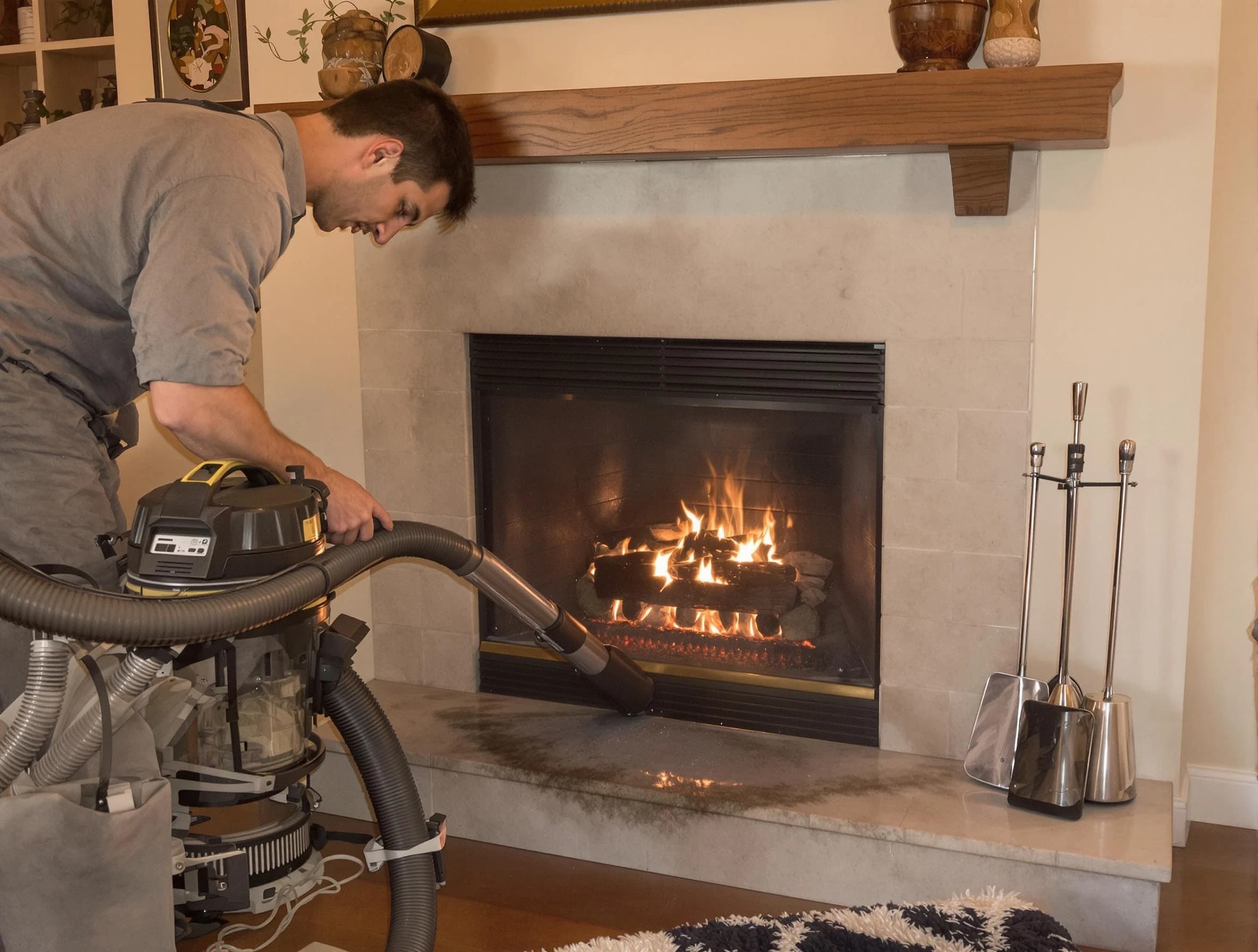 Routine fireplace upkeep by Hillside Chimney Sweep in Hillside, NJ