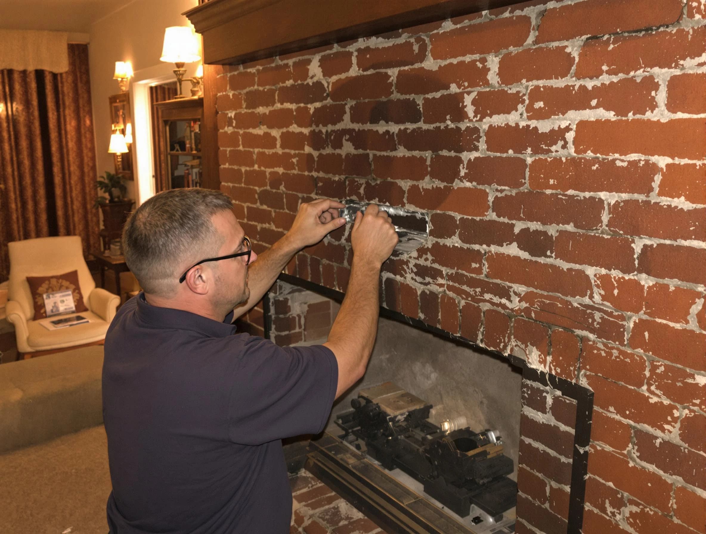 Hillside Chimney Sweep expert fixing a fireplace in Hillside, NJ