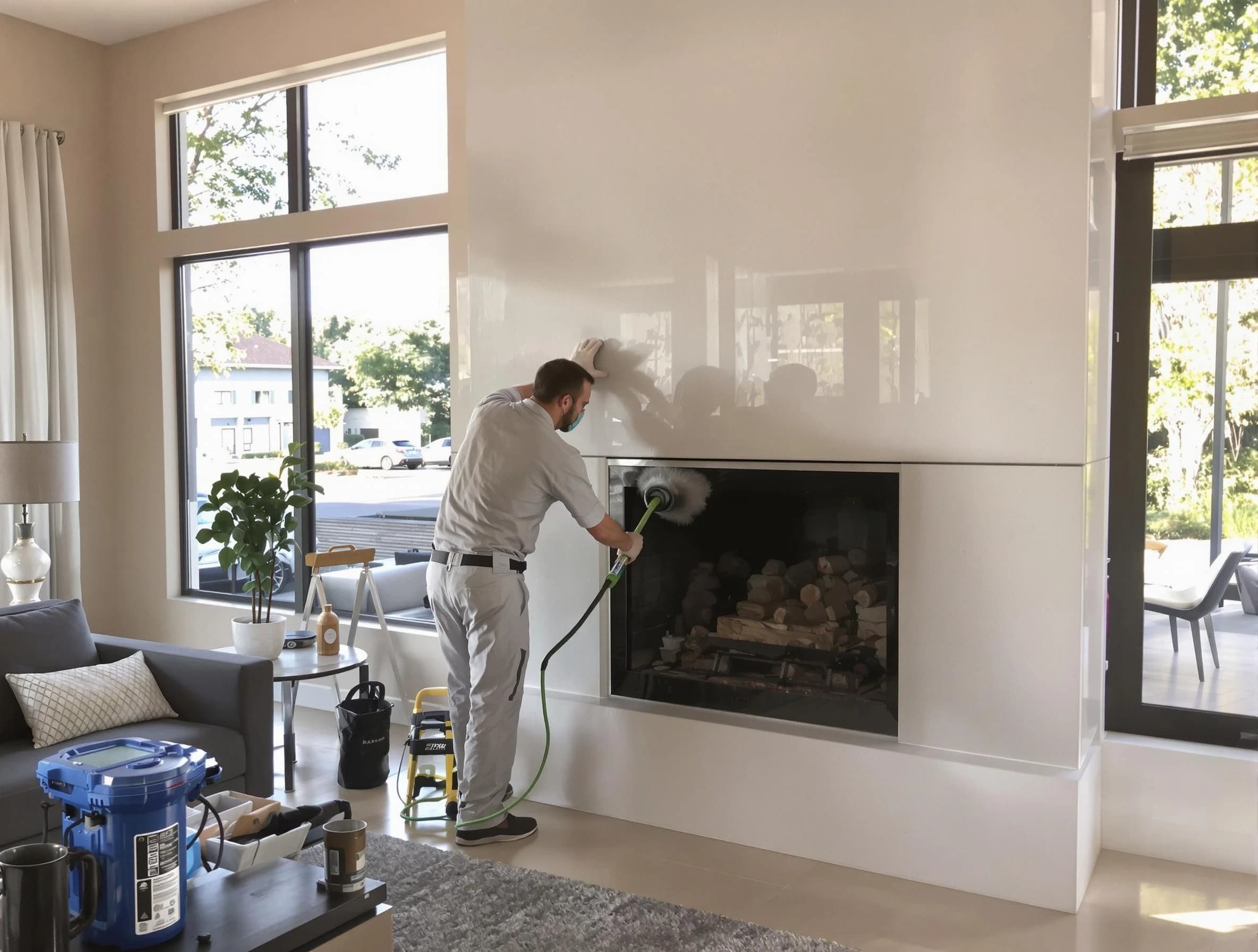 Hillside Chimney Sweep performing thorough soot removal in Hillside, NJ