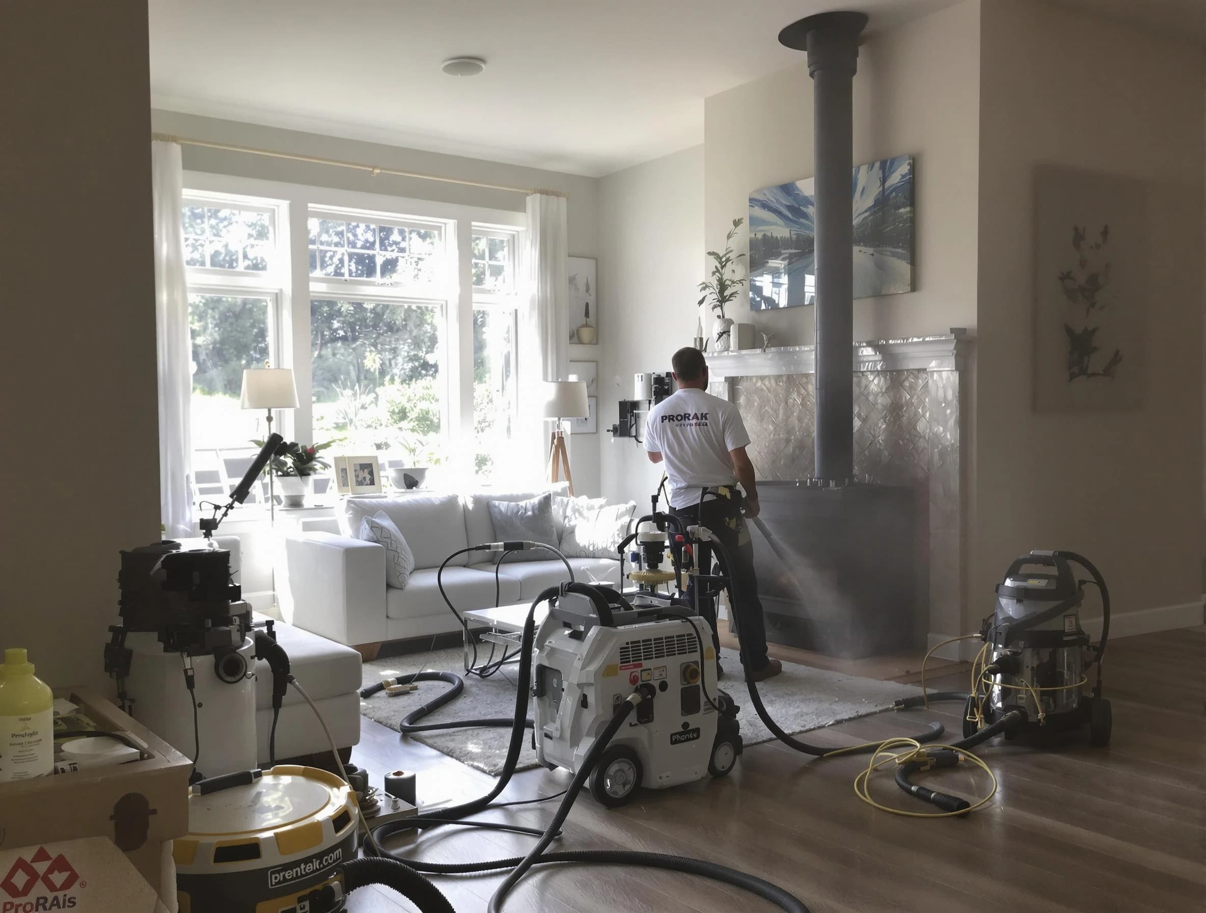 Soot removal service by Hillside Chimney Sweep for a fireplace in Hillside, NJ