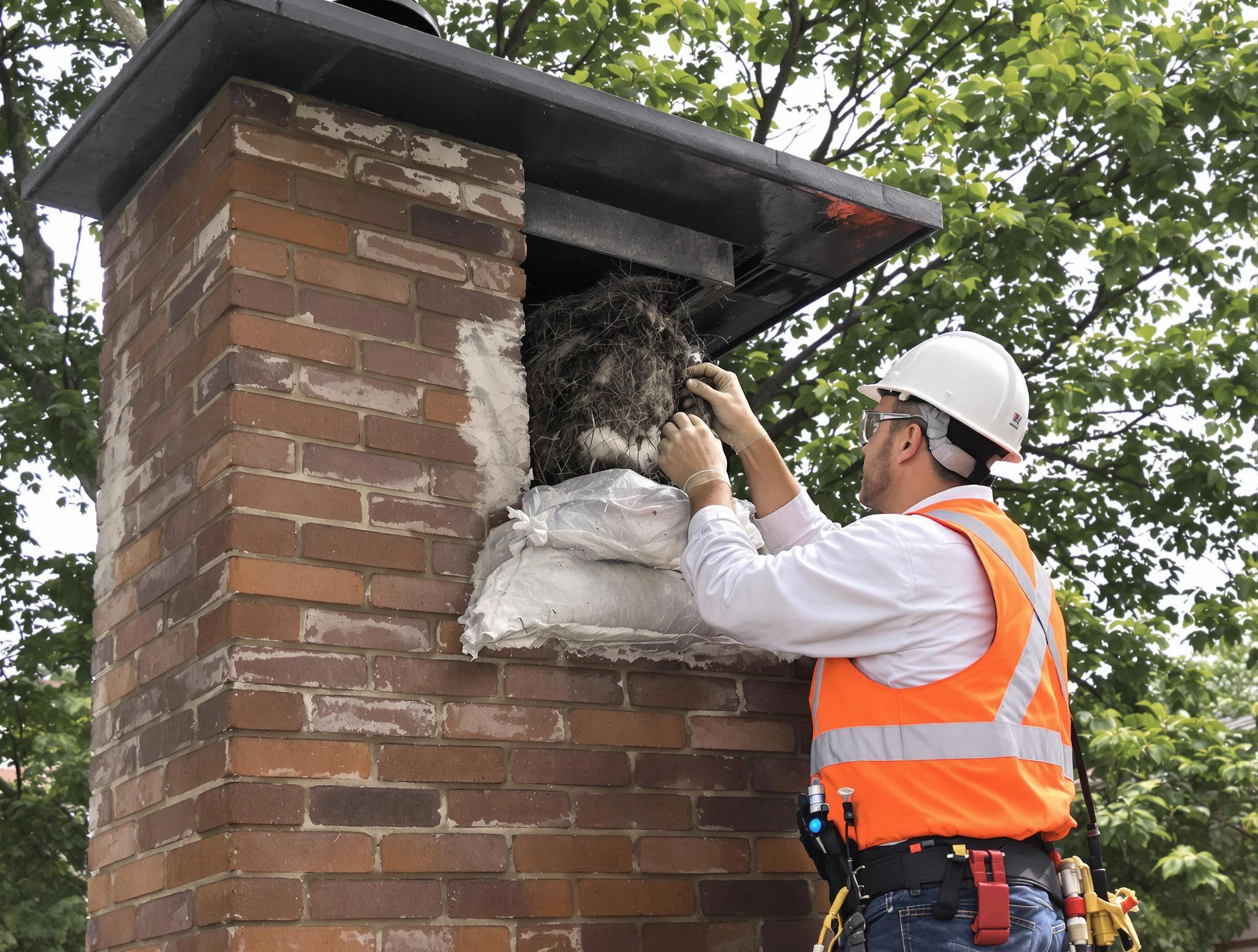 Humane removal of debris and animals by Hillside Chimney Sweep in Hillside, NJ